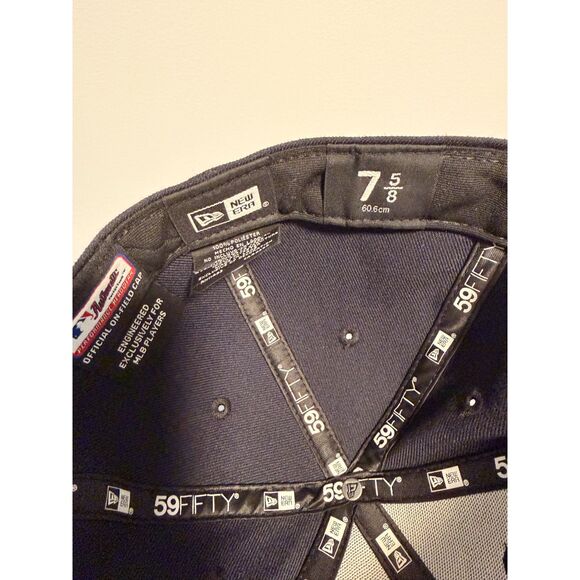 Houston Astros New Era 59Fifty Fitted Hat 7 5/8 MLB On Field Navy Cap - Picture 6 of 6
